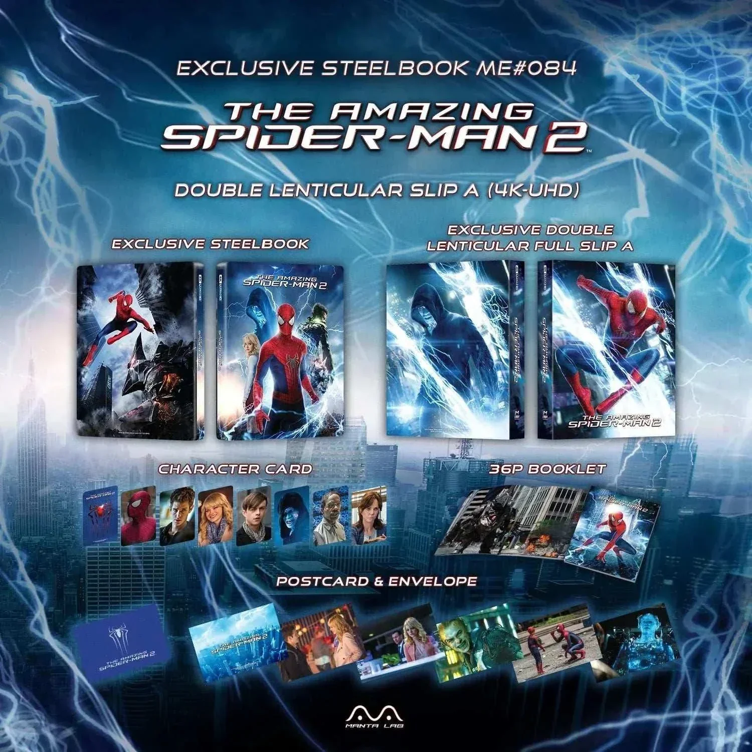 The Amazing Spider-Man 2 Steelbook 4K UHD + Blu-Ray - One Click (Manta Lab ME #84) - Image 9