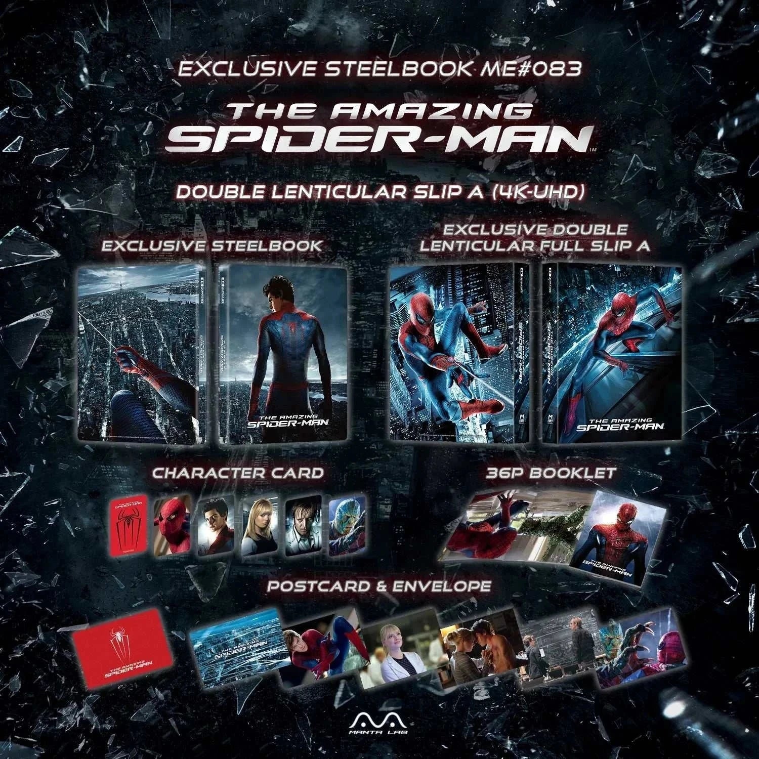 The Amazing Spider-Man [DOUBLE LENTICULAR - A] Steelbook 4K UHD + Blu-Ray (Manta Lab ME #83) - Image 3