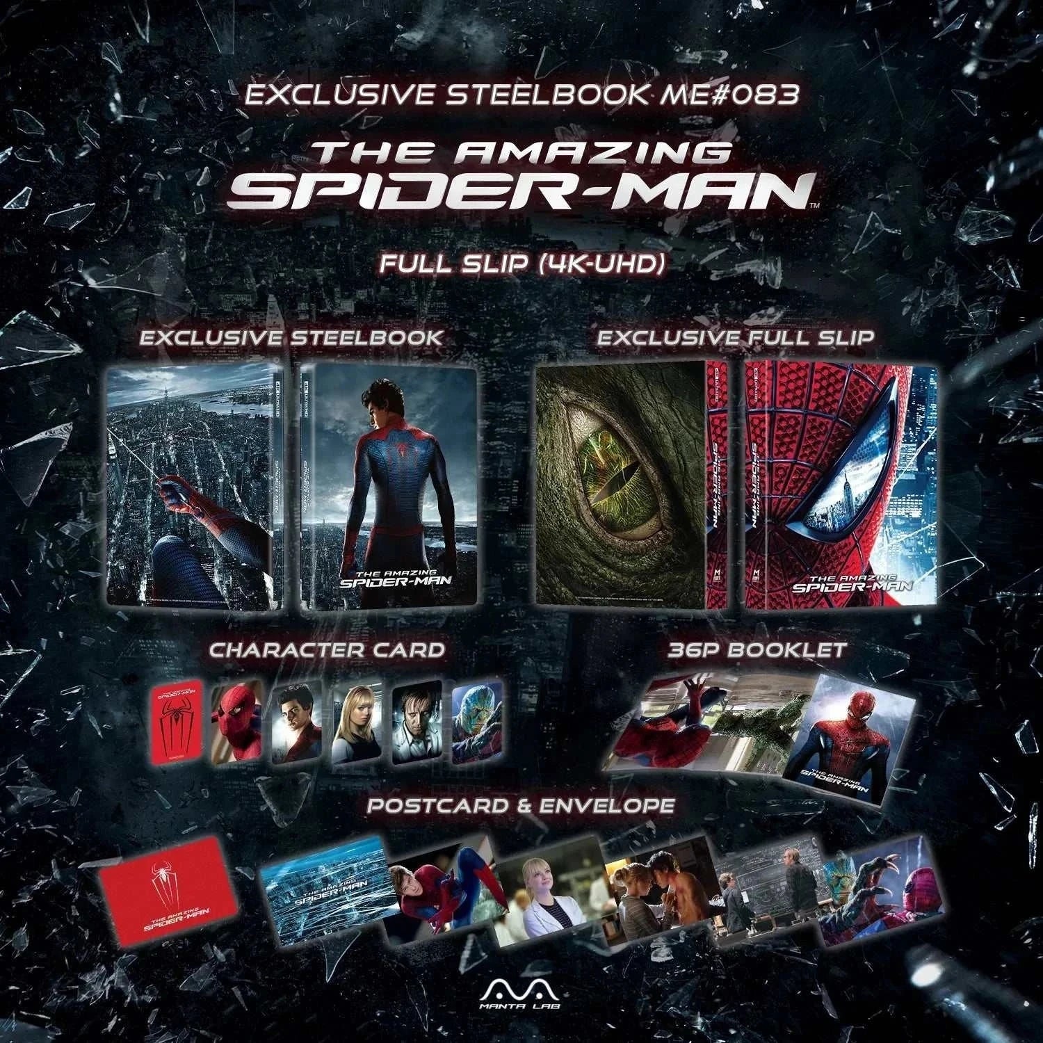 The Amazing Spider-Man [FULL SLIP] Steelbook 4K UHD + Blu-Ray (Manta Lab ME #83) - Image 3