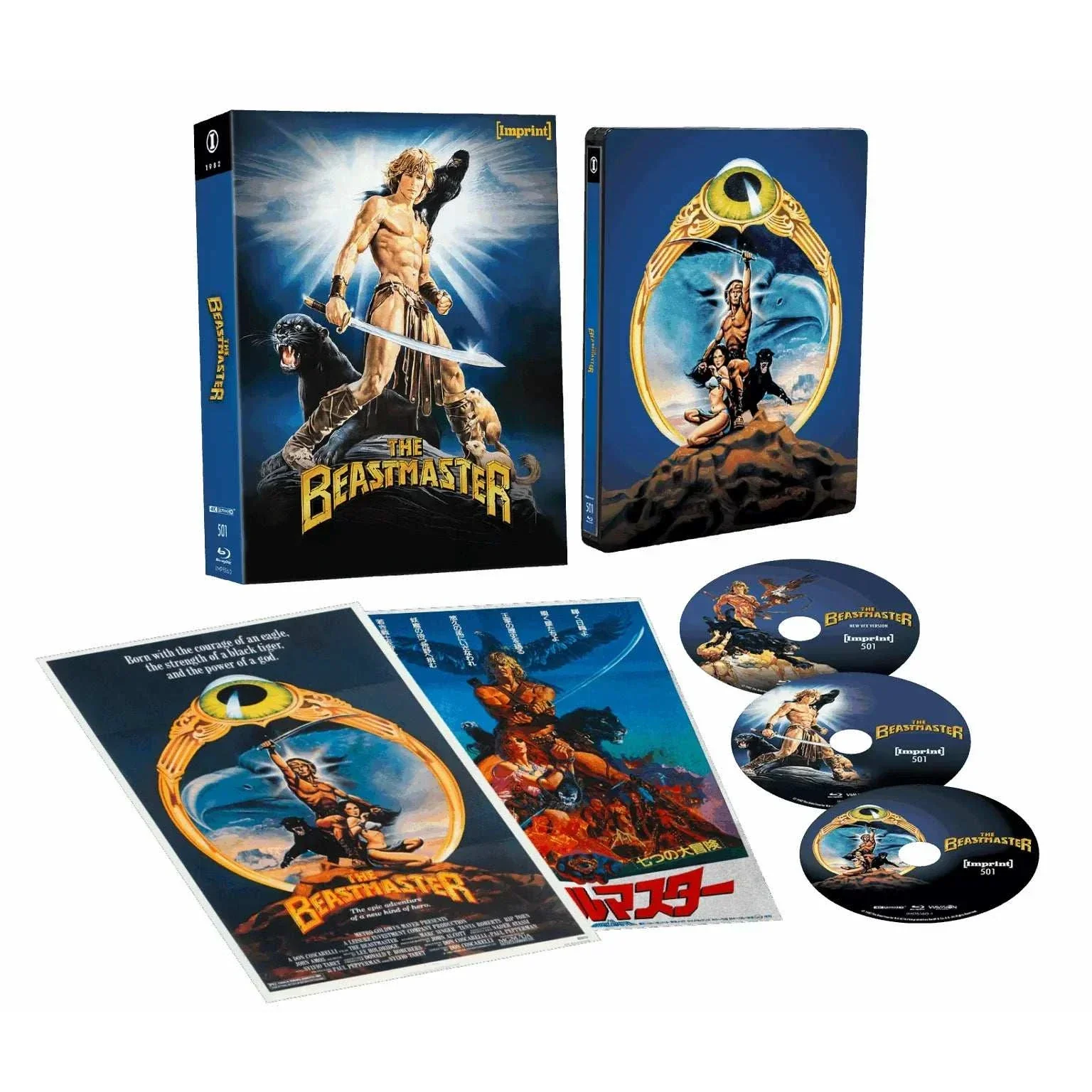 The Beastmaster (1982) – 4K UHD + Blu-Ray Limited Edition Steelbook in 3D Lenticular Hardcase + Poster (Imprint Films) [REGION FREE]