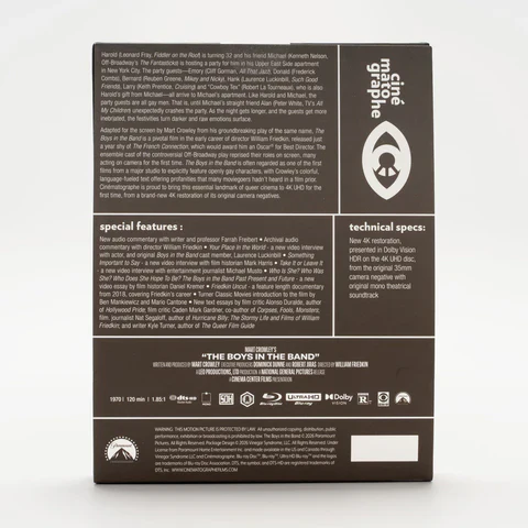 The Boys in the Band 4K UHD + Blu-Ray w/ Limited Edition Slipcase (Cinématographe) - Image 4