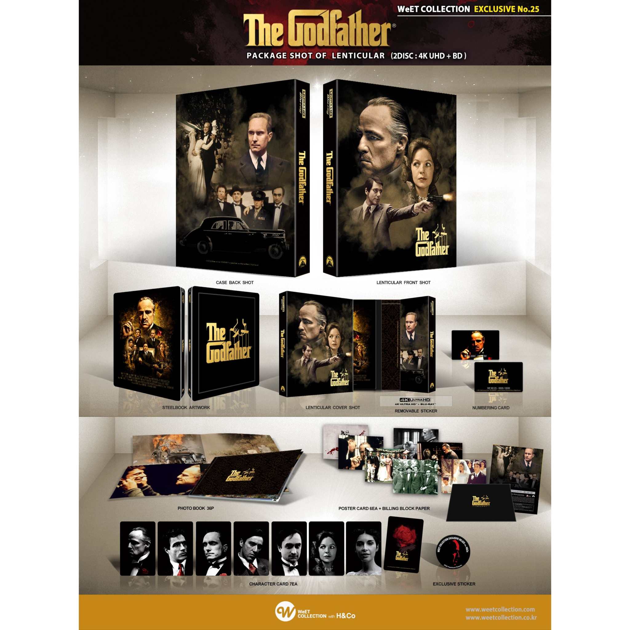 The Godfather [B LENTICULAR SLIP] 4K UHD + Blu-Ray Steelbook (WeET Collection Exclusive No. 25)