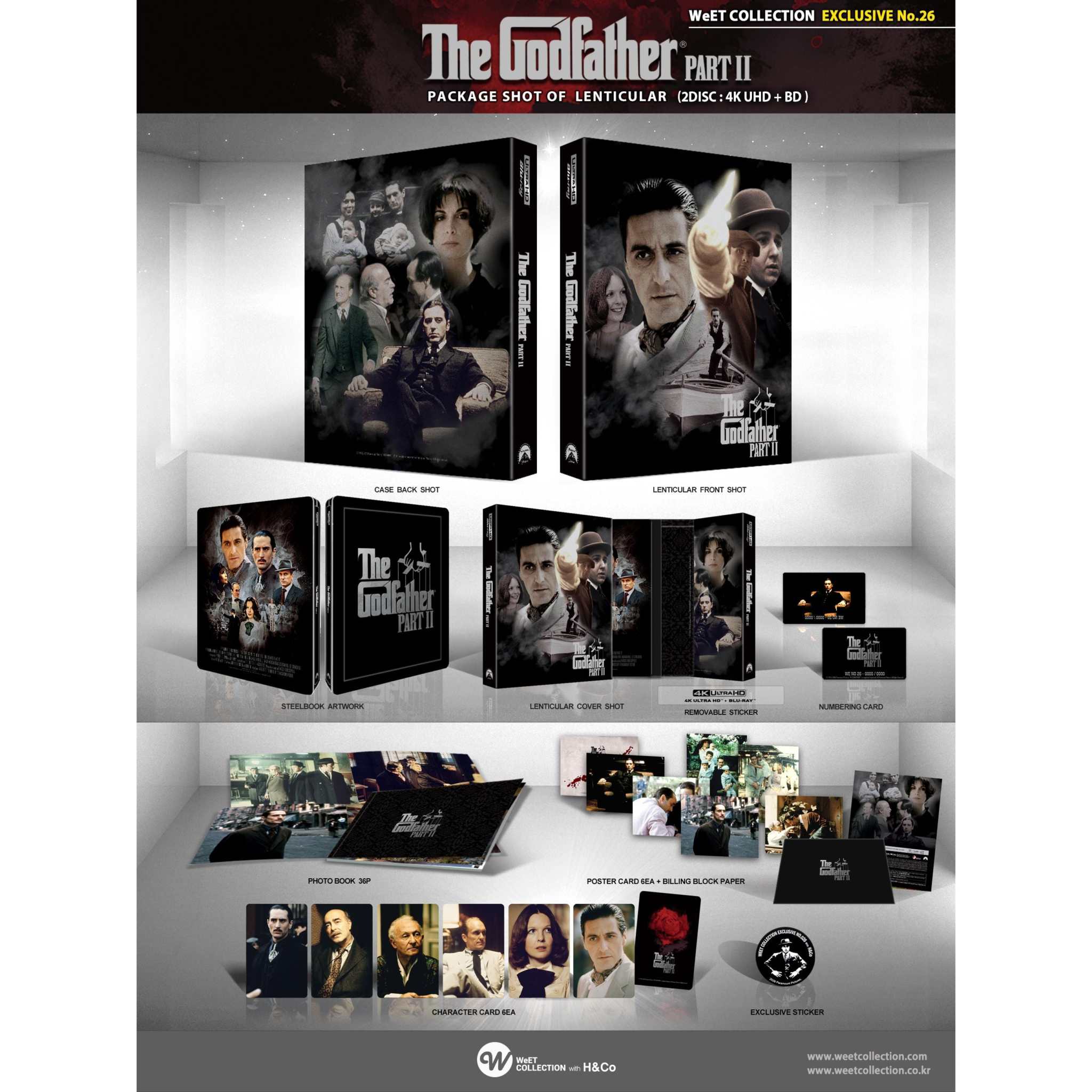 The Godfather Part II [B LENTICULAR SLIP] 4K UHD + Blu-Ray Steelbook (WeET Collection Exclusive No. 26)