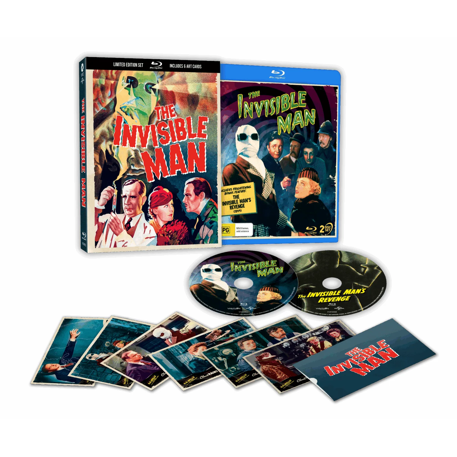 The Invisible Man (1933) - 2-Disc Blu-Ray Limited Edition 3D Lenticular Hardcase + Art Cards (Via Vision) [REGION B] - Image 2