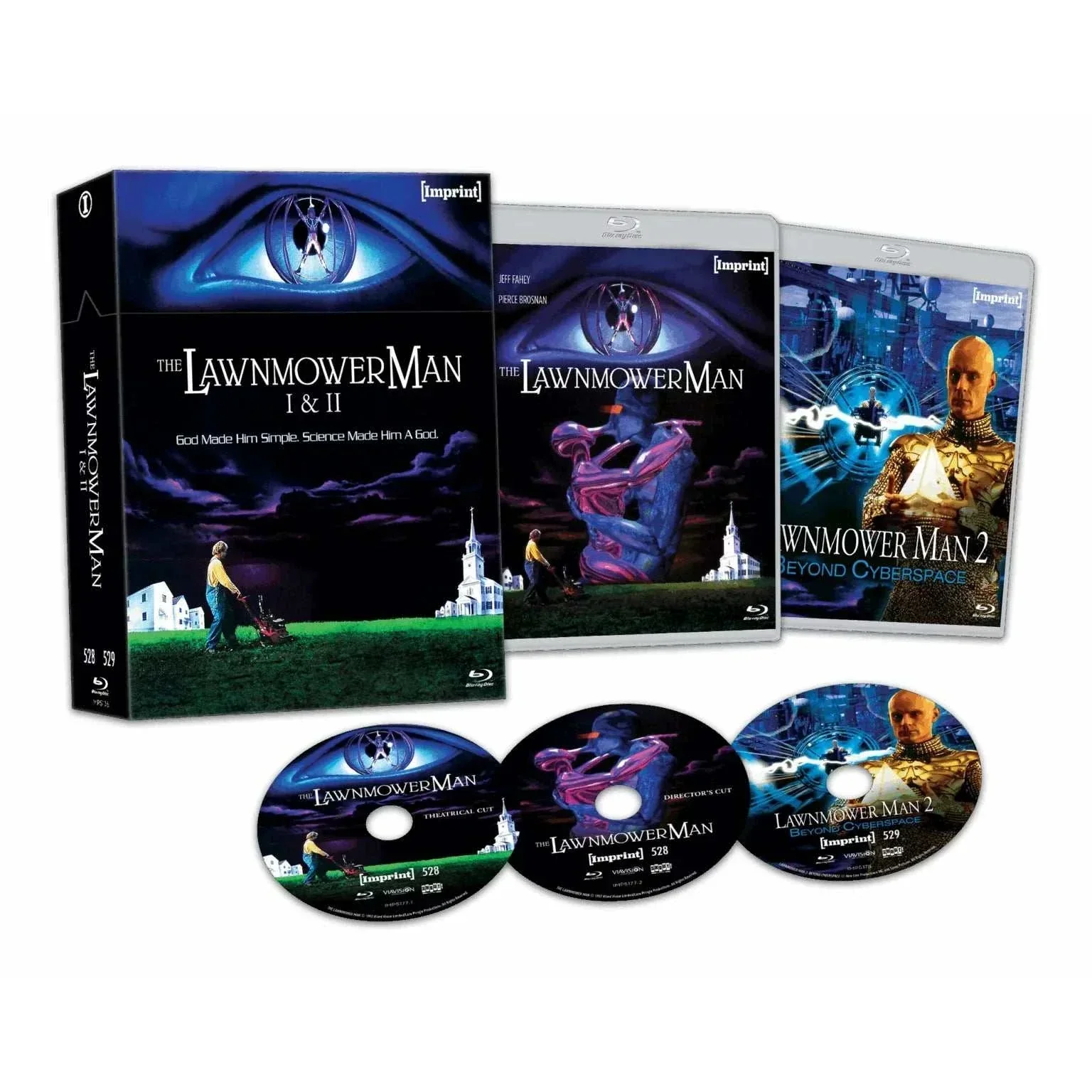 The Lawnmower Man I & II [3-Disc Blu-Ray] Limited Edition Hardbox (Imprint Films) [REGION FREE]