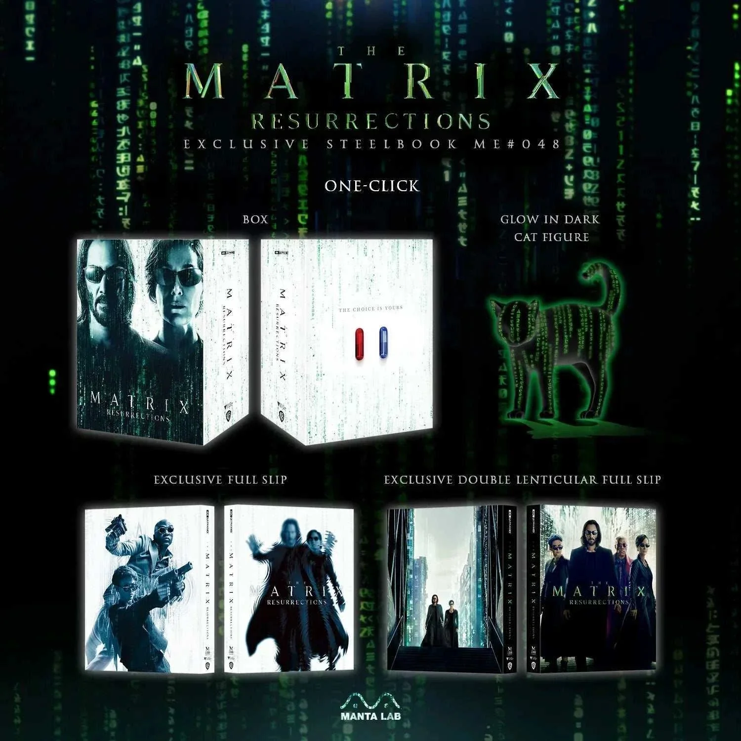 The Matrix Resurrections 4K UHD + Blu-Ray Steelbook - One Click (ME #47) w/ Dejavu Cat Gift - Image 3
