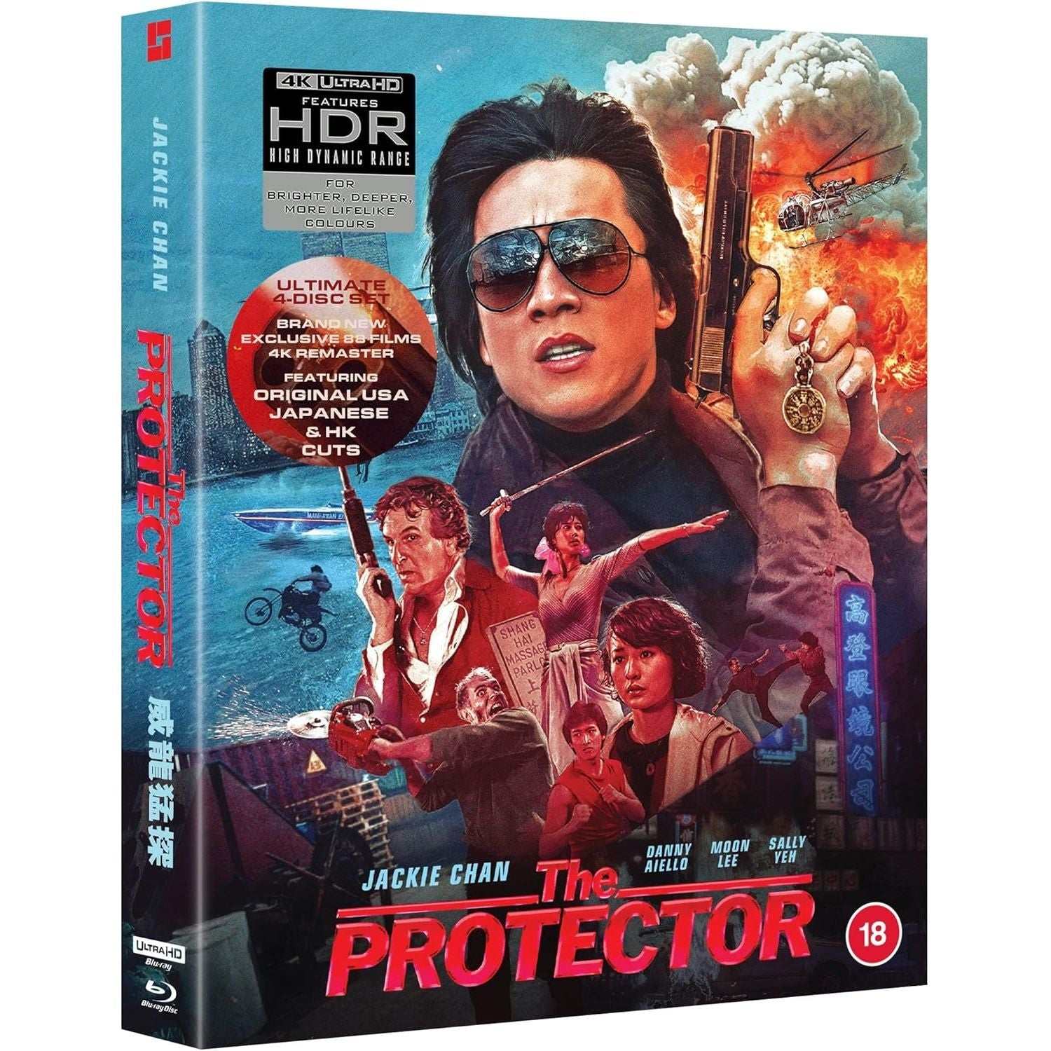 The Protector Deluxe Limited Edition 4K Ultra HD + Blu-Ray w/ Rigid Slipcase + Extras (88 Films UK) [REGION FREE/REGION B]