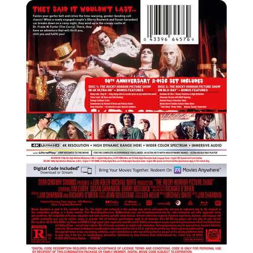 The Rocky Horror Picture Show (50th Anniversary Edition) Steelbook 4K UHD + Blu-Ray (USA) - Image 4