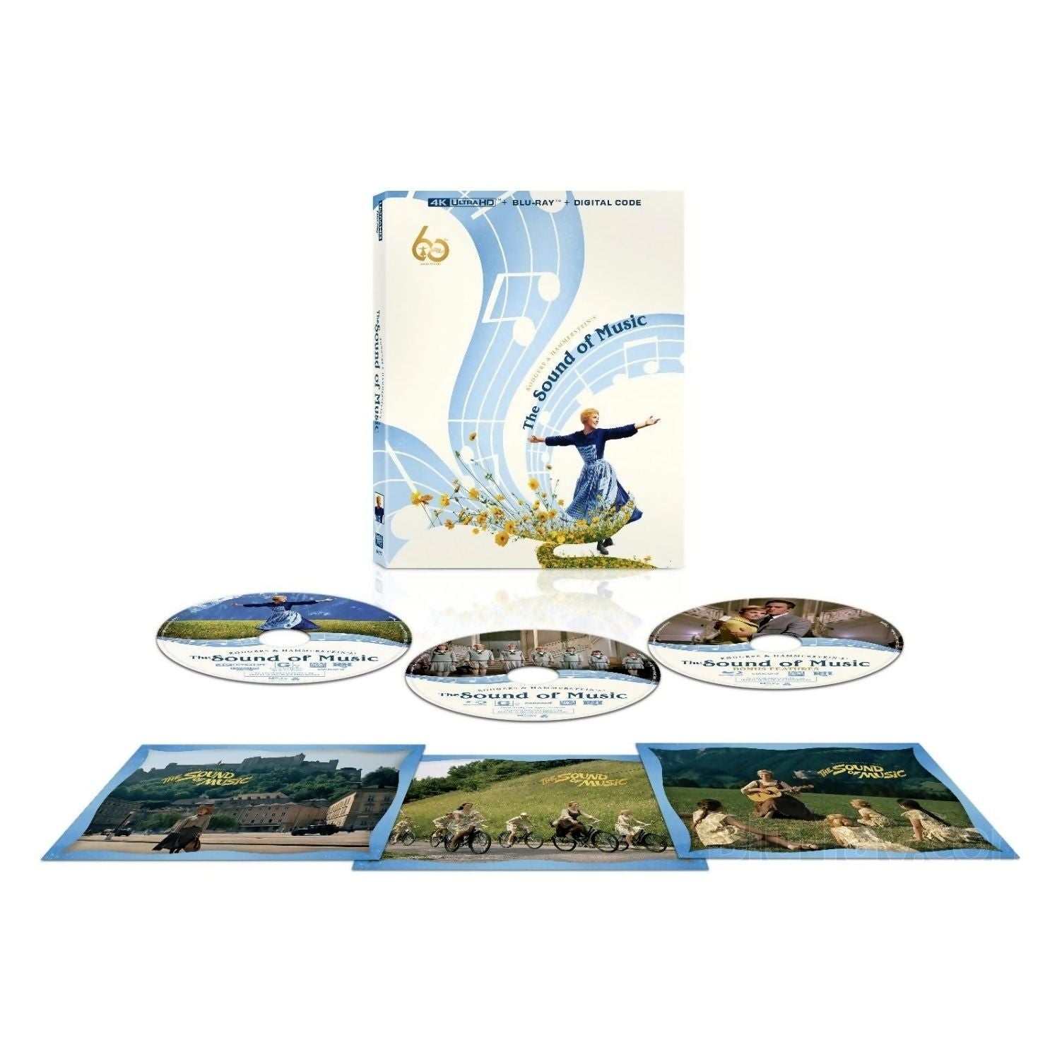 The Sound of Music 60th Anniversary Edition 4K UHD + Blu-ray w/ Slipcover + Cards