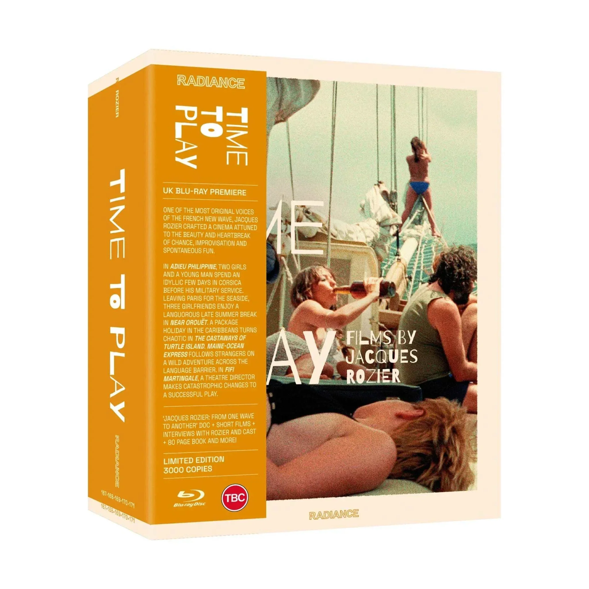 Time to Play: Films by Jacques Rozier Blu-Ray w/ Limited Edition Rigid Box + Book (Radiance Films UK) [REGION B]