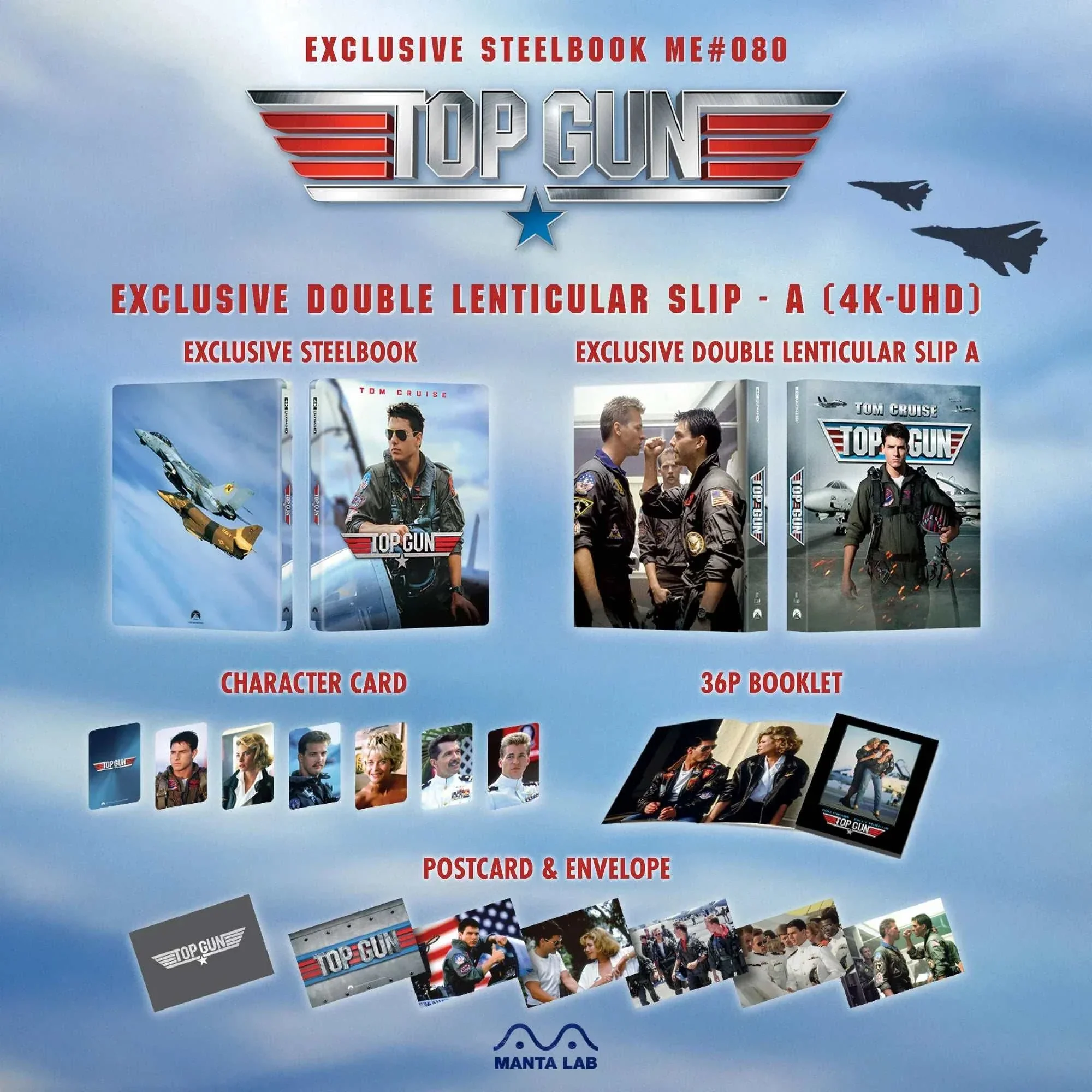 Top Gun 4K UHD + Blu-Ray Steelbook - Double Lenticular Full Slip-A (ME #80) - Image 3