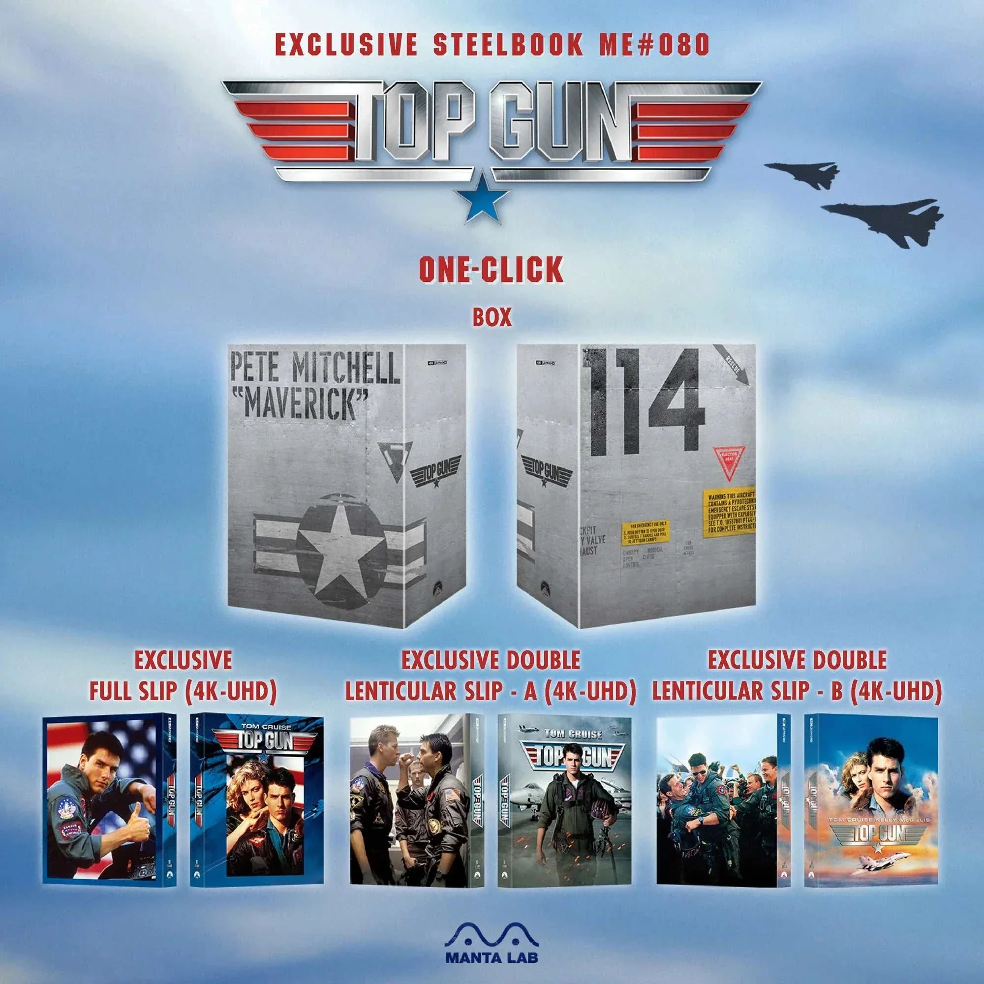 Top Gun 4K UHD + Blu-Ray Steelbook - One Click (ME #80) - Image 3