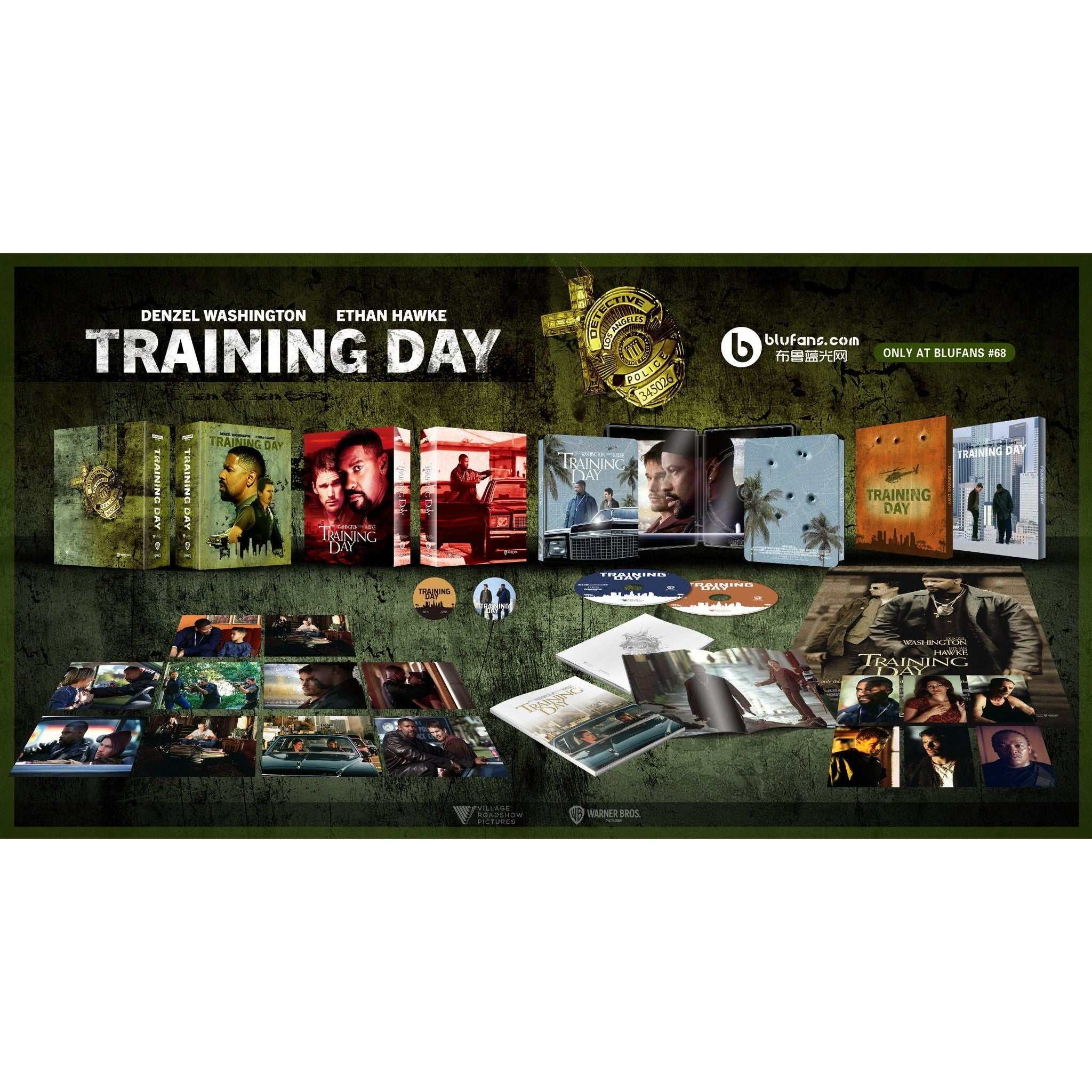Training Day 4K UHD + Blu-ray SteelBook w/ Full Slip + Extras (Blufans - OAB #68)