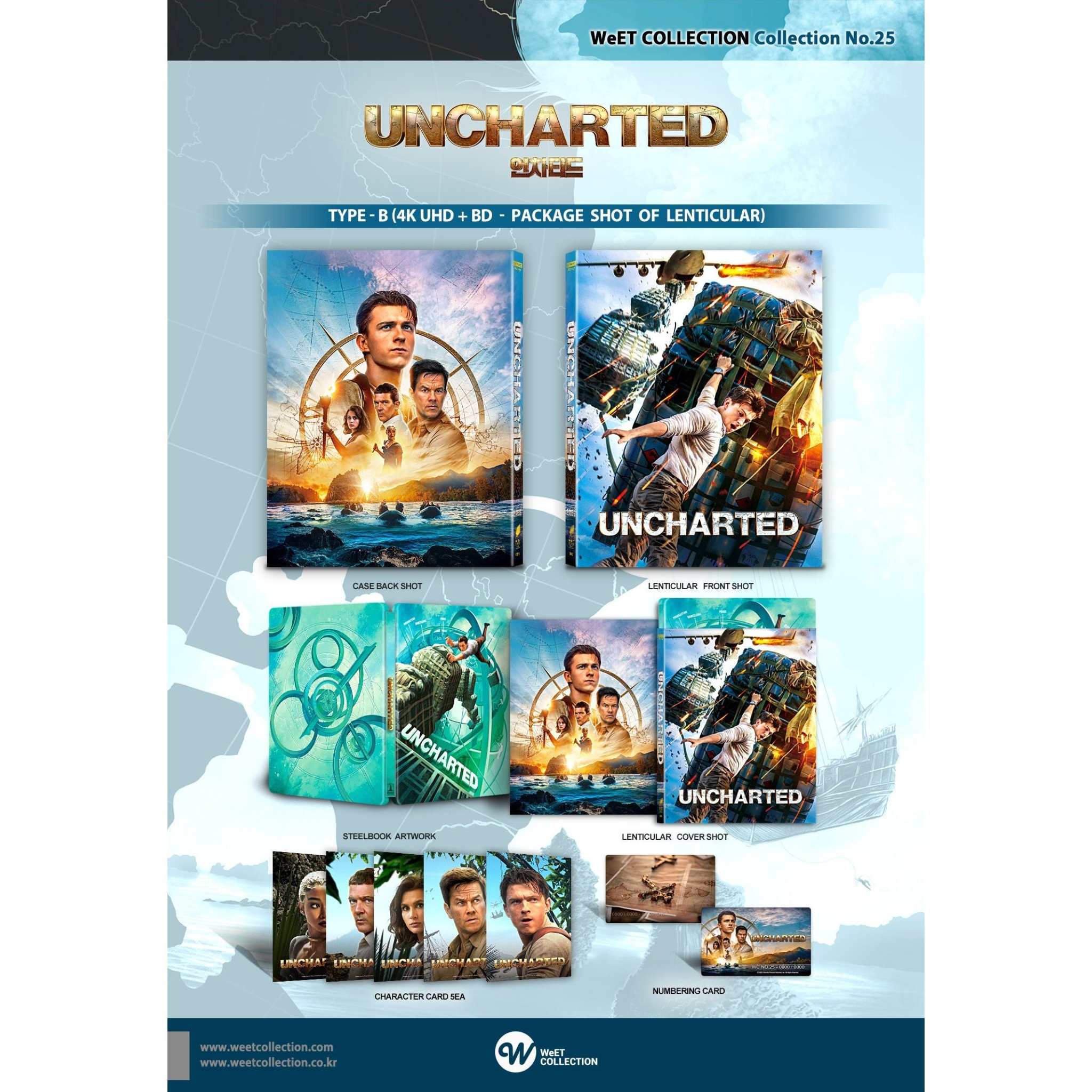 Uncharted 4K UHD + Blu-Ray (LENTICULAR O-ring Case) Steelbook Limited Edition (WeET Collection)