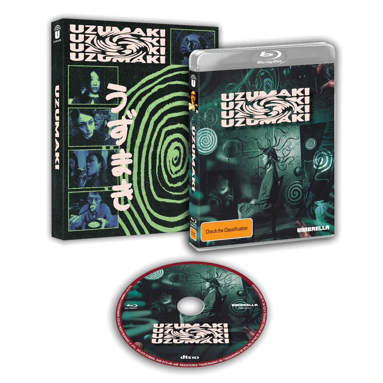 Uzumaki AKA Spiral (2000) Blu-ray w/ Slipcover (Umbrella Entertainment) [REGION FREE]