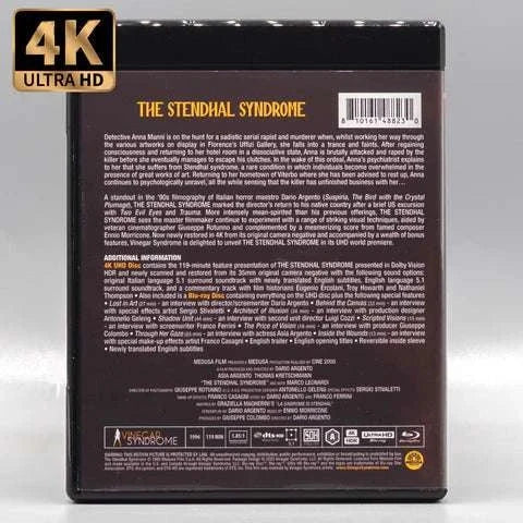 Vinegar Syndrome - The Stendhal Syndrome 4K UHD + Blu-Ray w/ Limited Edition Slipcase + Slipcover - Image 12