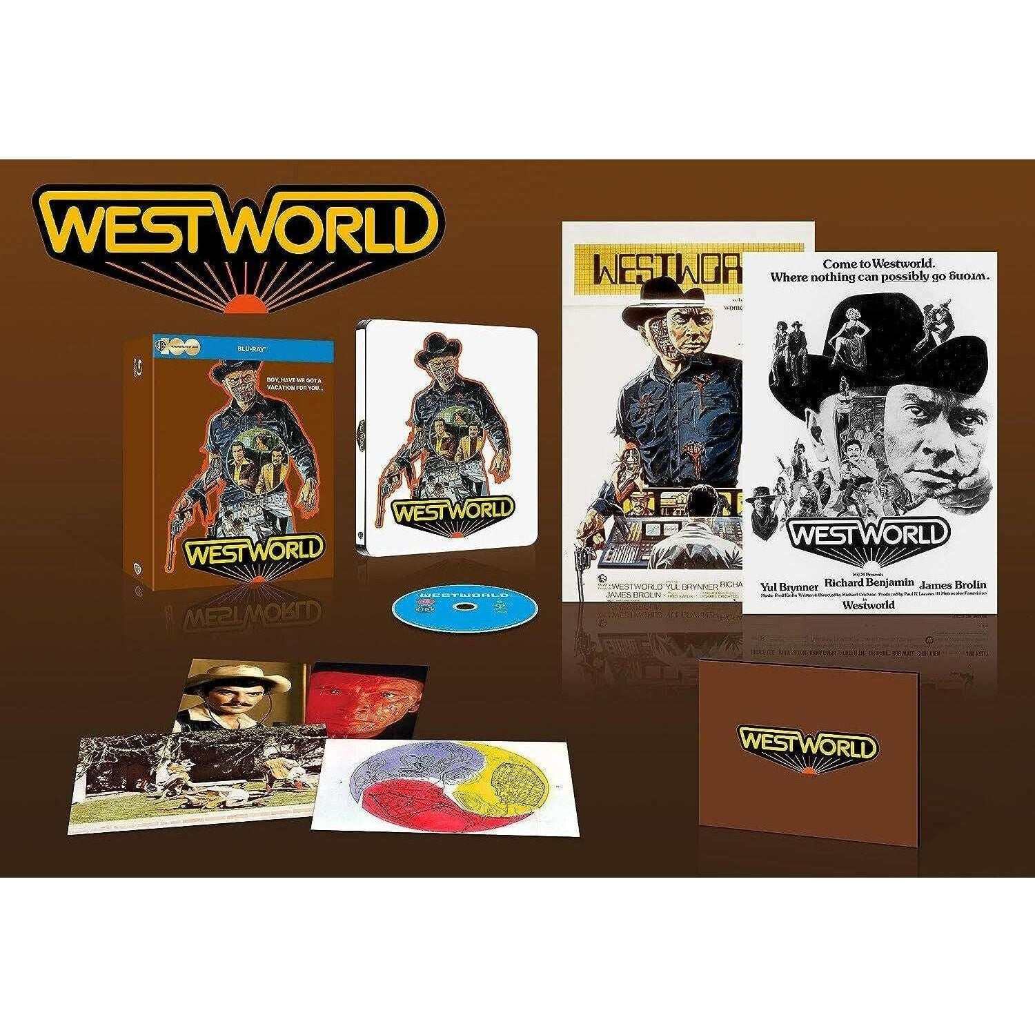 Westworld (1973) Limited Edition Steelbook Ultimate Collectors Edition Blu-Ray w/ Slipcase + Extras (REGION B)