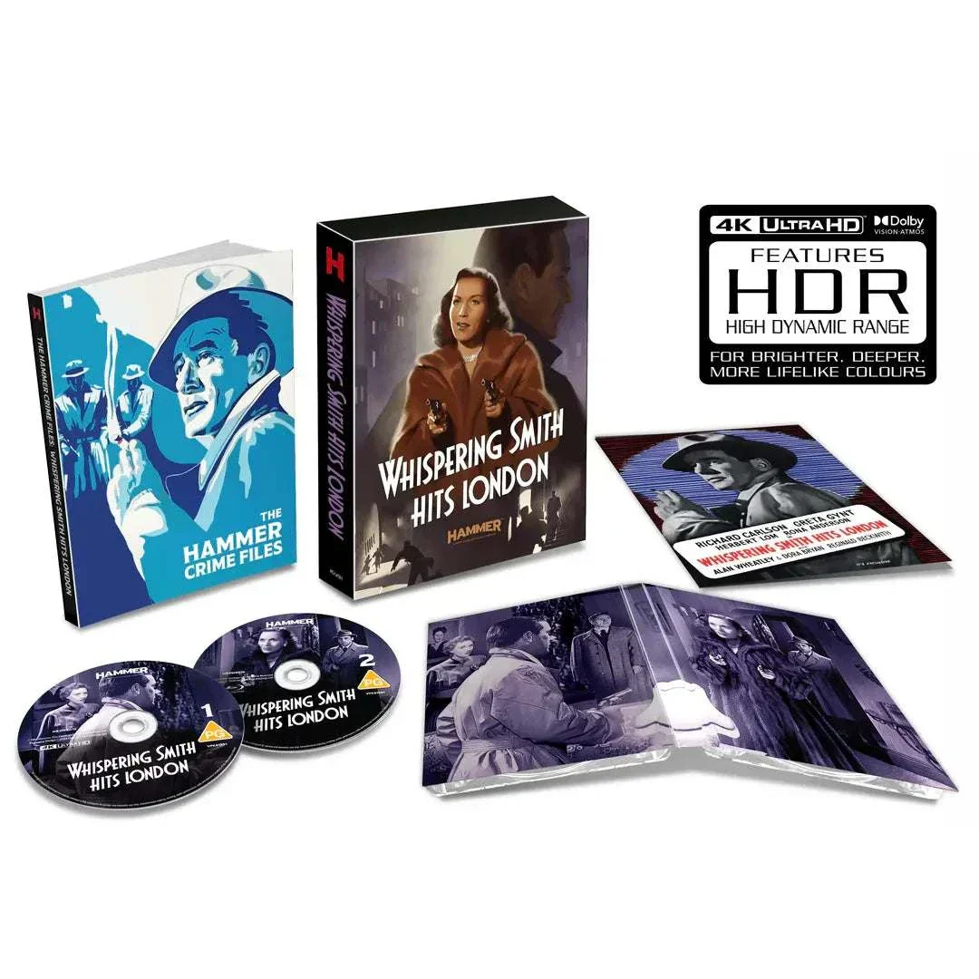 Whispering Smith Hits London Limited Collectors Edition 4K Ultra HD + Blu-Ray w/ Slipcase + Booklet (Hammer Films) [REGION FREE]