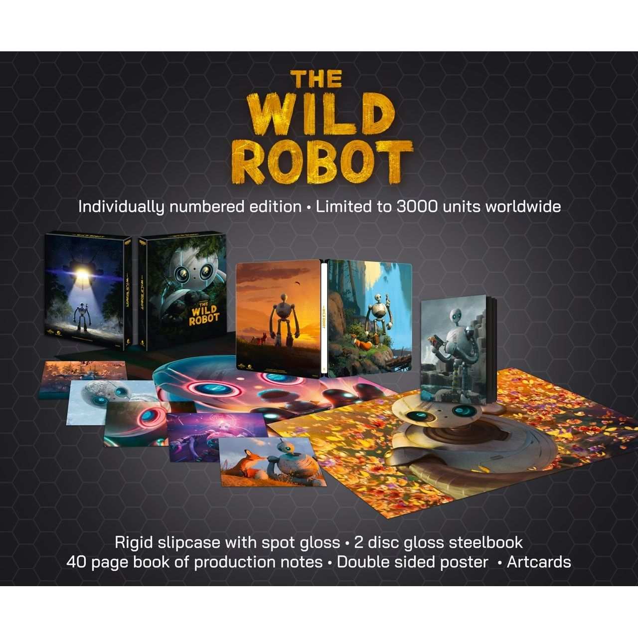 Wild Robot Ultimate Collectors Edition Steelbook 4K Ultra HD + Blu-Ray [REGION FREE]