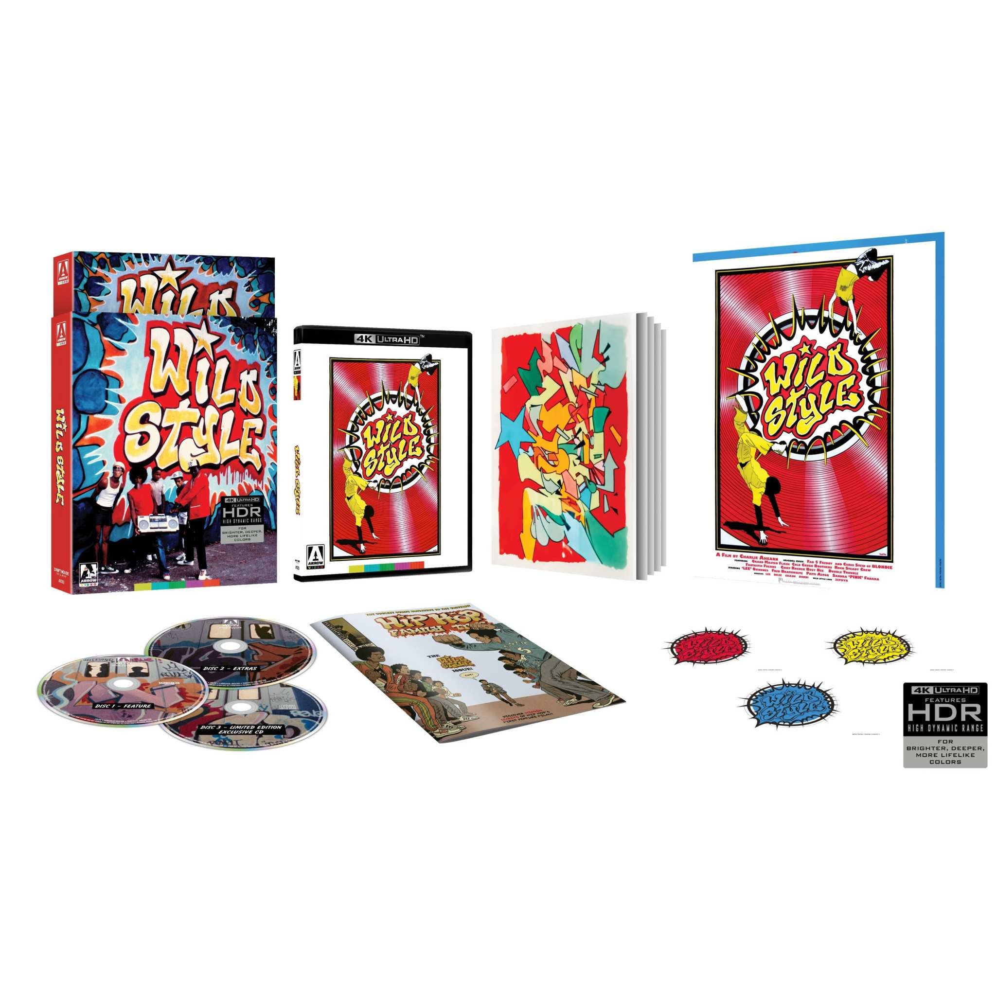 Wild Style Limited Edition 4K UHD + Blu-Ray + CD w/ Rigid Slipcase + Extras (Arrow Video USA)