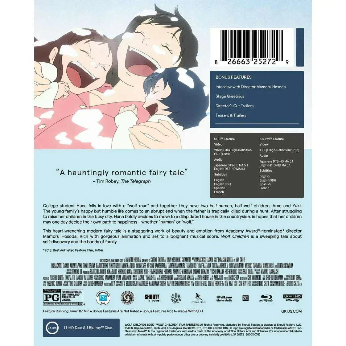 Wolf Children 4K UHD + Blu-Ray (Limited Edition Steelbook) [Shout! Factory] - Image 2