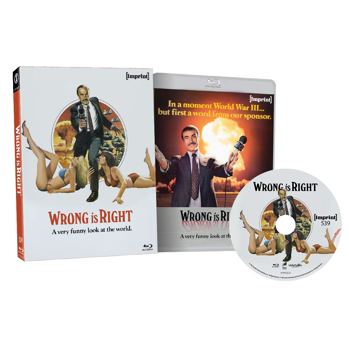 Wrong Is Right (1982) Blu-ray w/ Limited Edition Slipcover (Imprint Films) [REGION FREE]