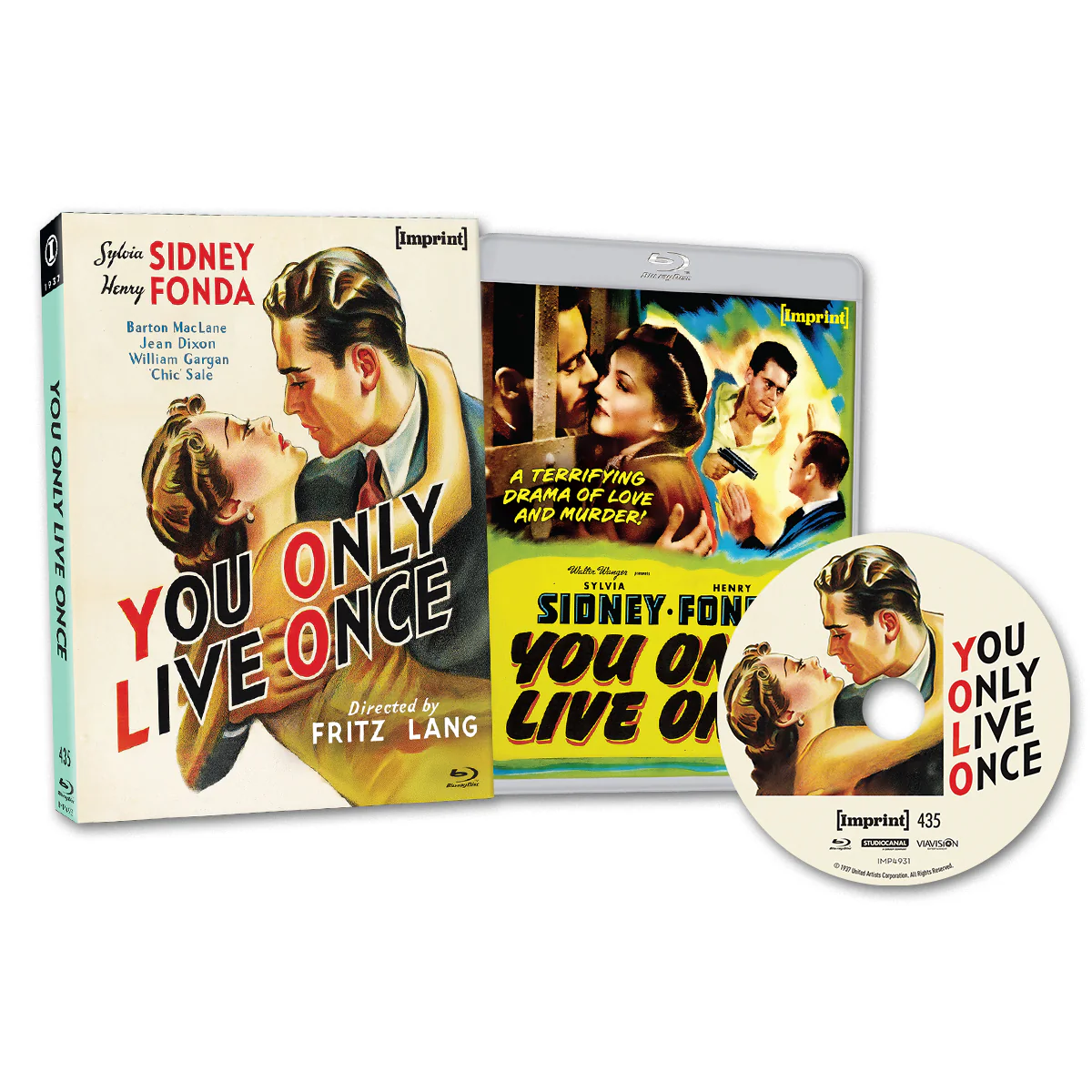 You Only Live Once (1937) Blu-ray w/ Limited Edition Slipcover (Imprint Films) (REGION FREE)